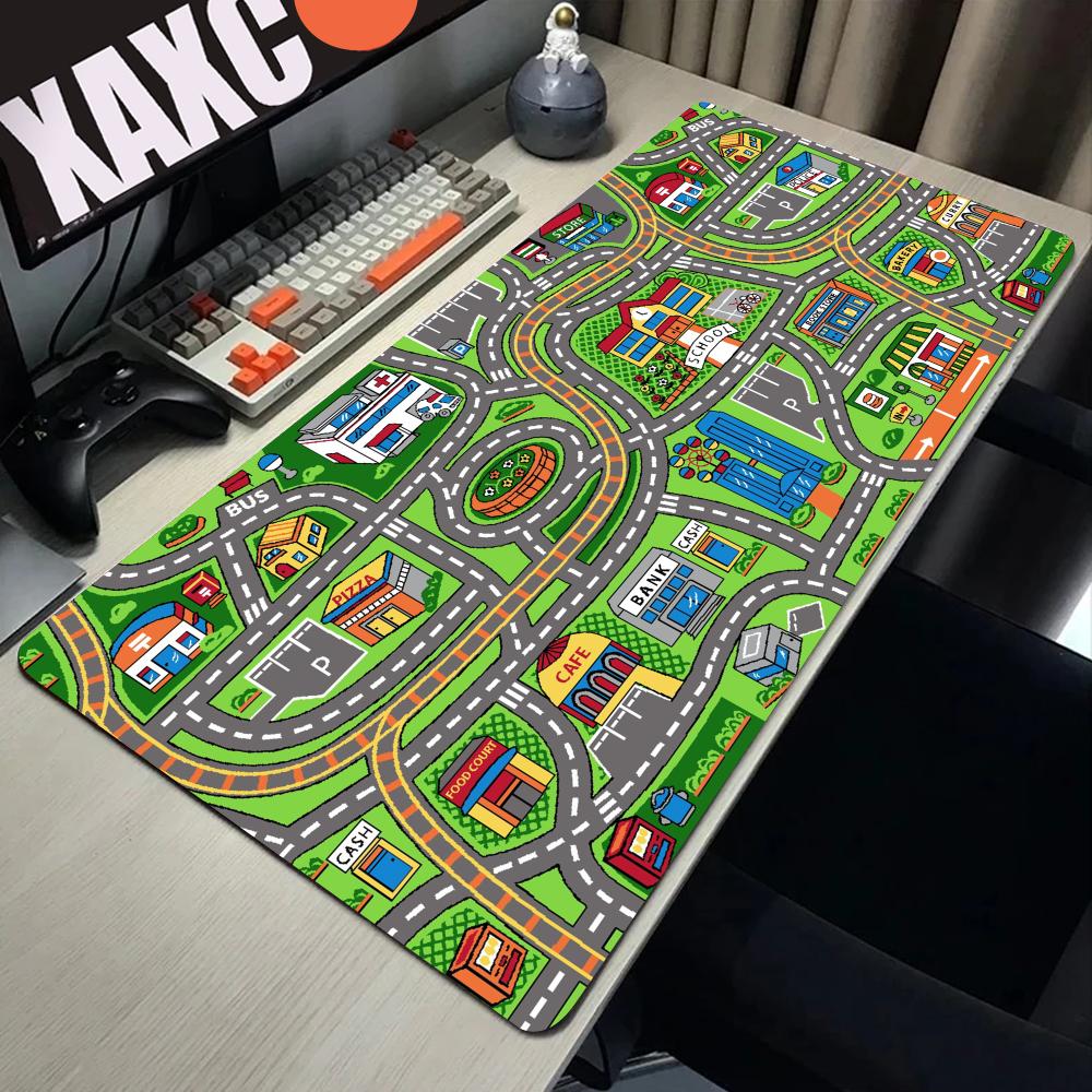 Office Desk Tech Accessories - Alas Mouse kartun jalanan kota Aksesori