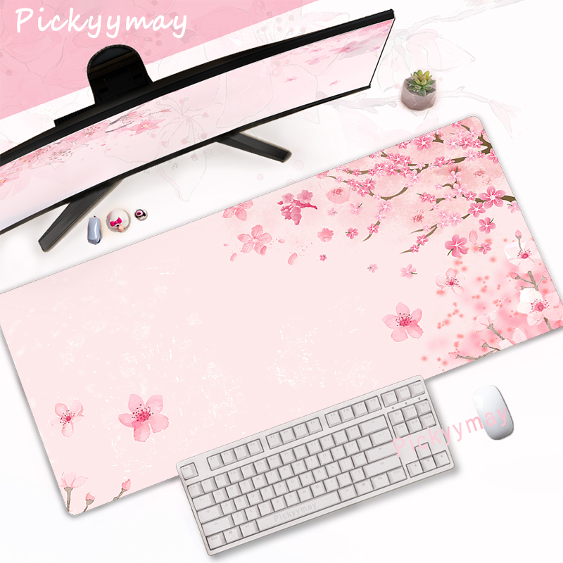 Office Desk Tech Accessories - CIFBUY Alas Mouse Gaming Bunga Sakura