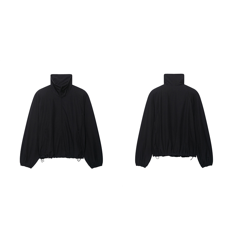 Office Tech Jacket - Jaket Wanita Guobioziy Berkerah Tinggi Bahan