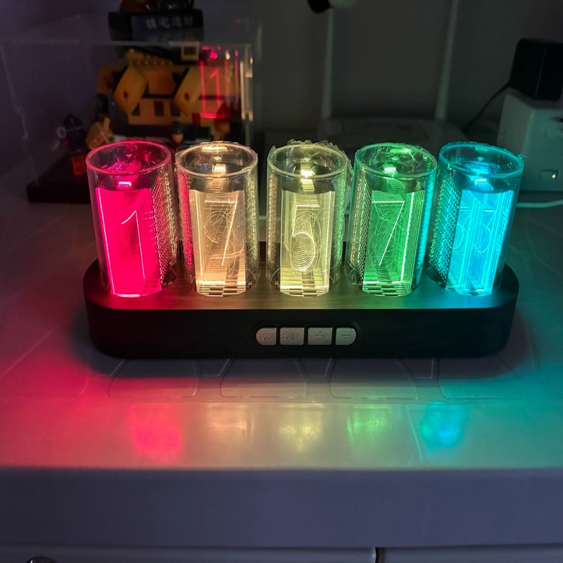 Jam LED Nixie Tube RGB Gaming  - Tech Office Youtube ulasan dan harga